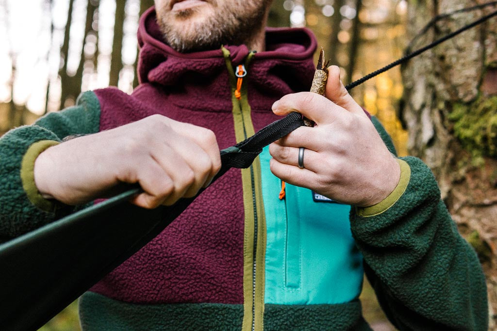 Out There Hooded Recycled Sherpa Fleece Jacket (Wine/Forest)