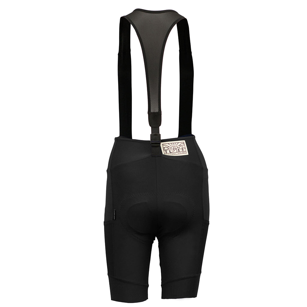 Women’s Detachable Cargo Bib Shorts (Black)