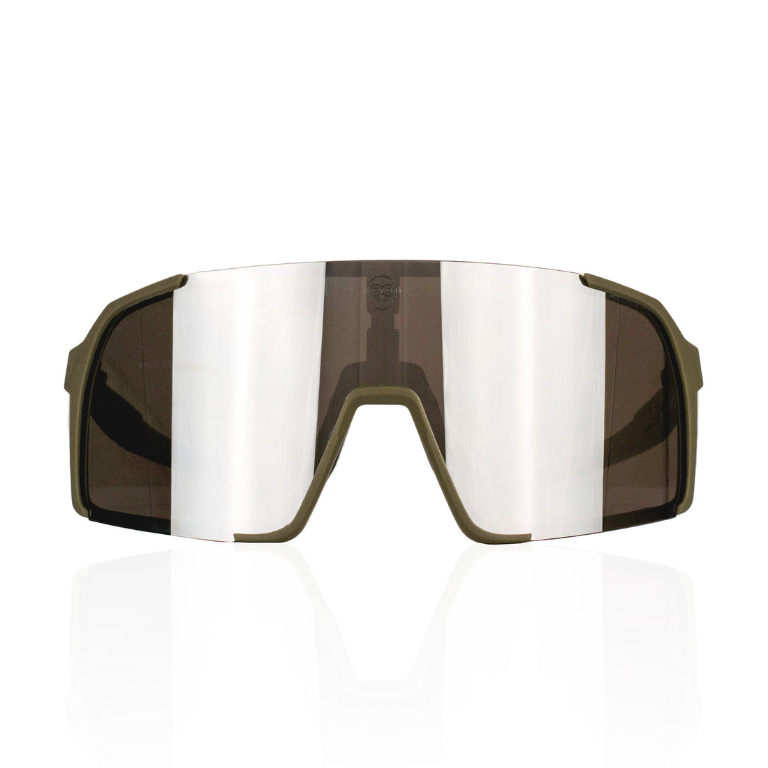 A.P.E. Optics Vega Evo Sunglasses (Matte Olive w/ Silver Mirror Lens)