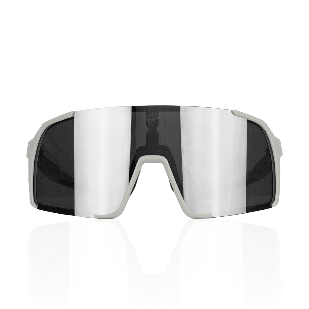 A.P.E. Optics Vega Evo Cycling Sunglasses (Matte White w/ Silver Lens)