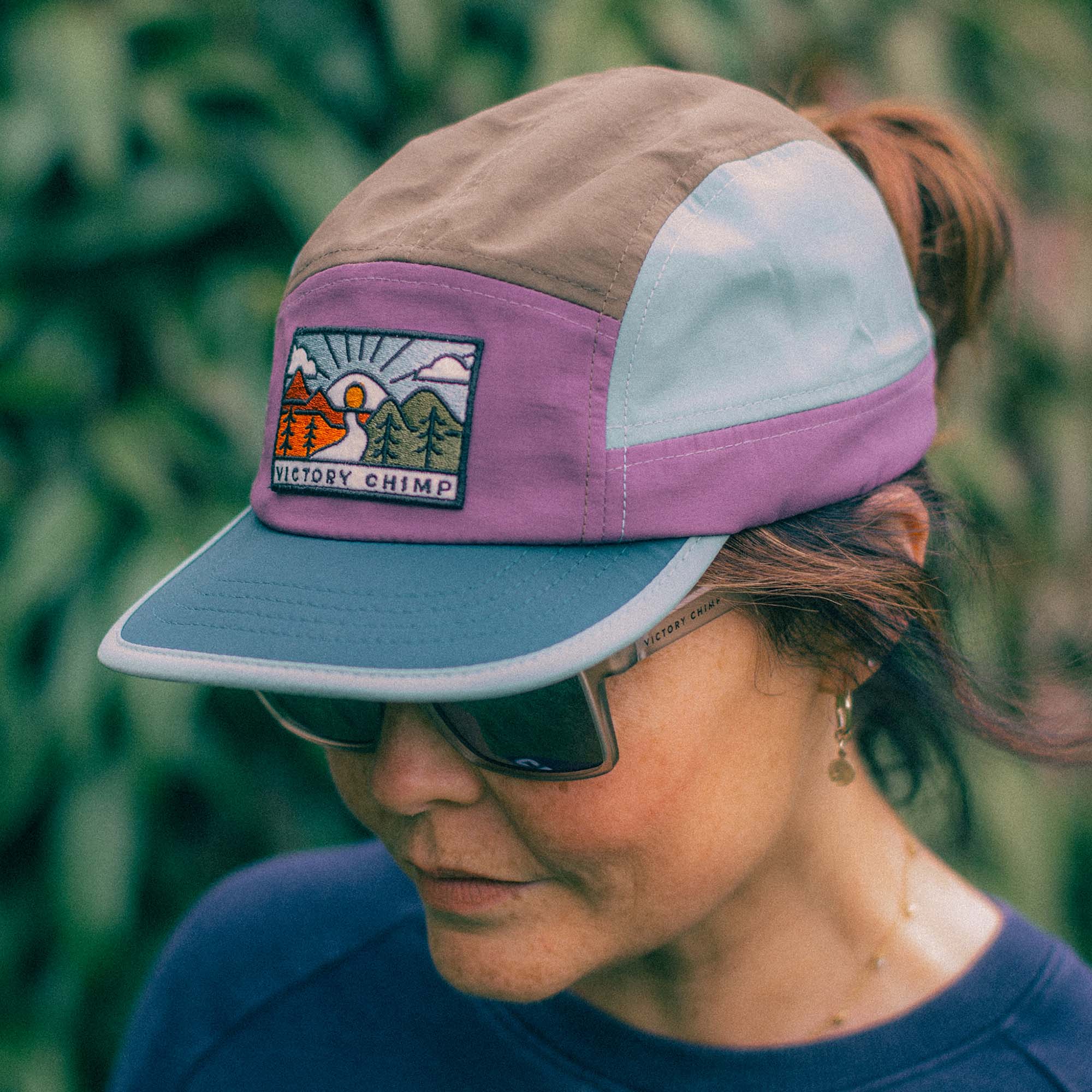 Out There 5 Panel Trail Cap - Heather Mountain – Victory Chimp