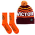 Bobble & Merino Sock Bundle (Orange & Burgundy)