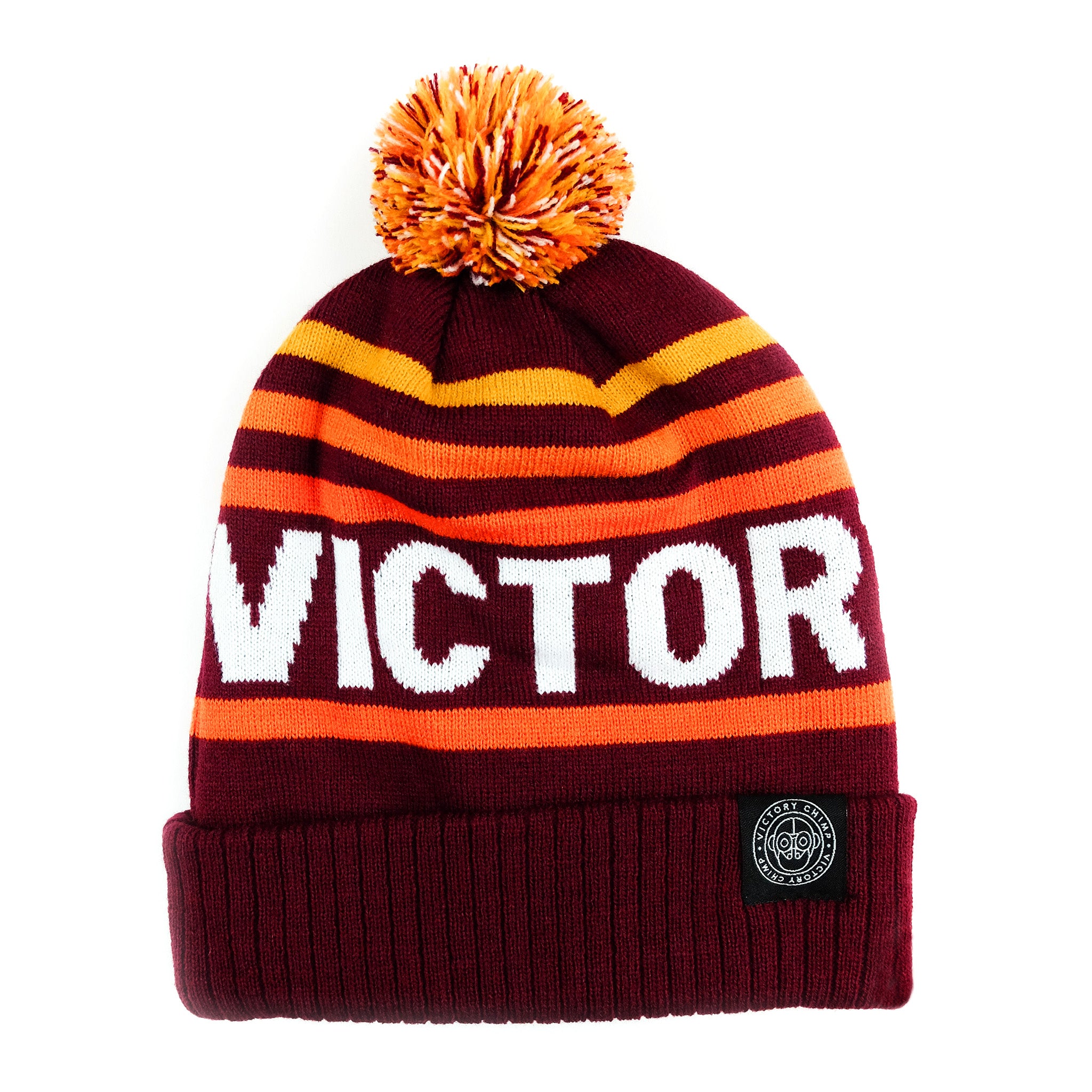 Burgundy 2025 bobble hat